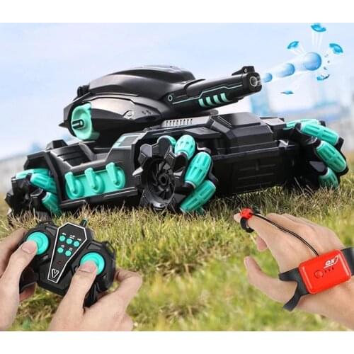 Gesture Sensing RC-Car 2.4G Handle Remote Control Tank with Water Bomb Design Drift Toy Model Car 360-Degree Driving for Child