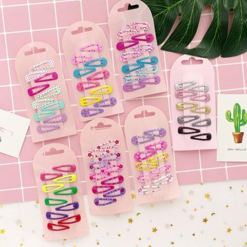 Diversity Mix Color Different Prints Random Hairgrip Hair Clip Snap Hair Clips for Children Girls Hair Accessories Women MY415