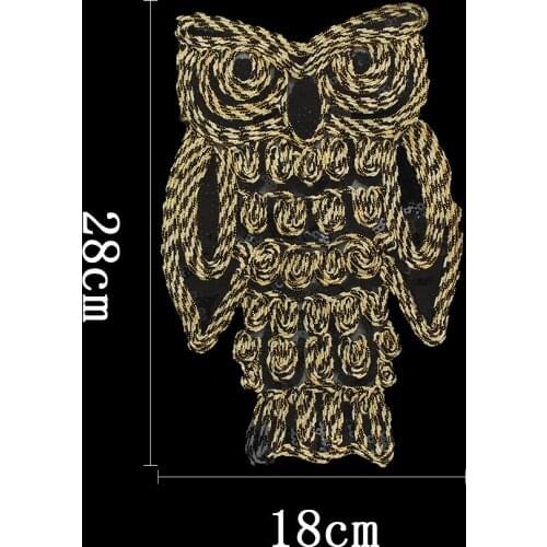 Shidao golden rim embroidery patches iron on patches for clothes