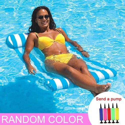 Foldable Summer Water Hammock Beach Swimming Pool Inflatable Mat Toys Rafts Floating Bed for Kids&adult Swimming Mattress