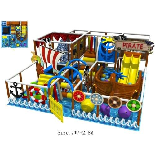 Amazing Pirate Theme Kindergarten Indoor Play Labrinth 7X7X2.8M HZ-8825