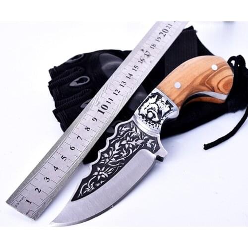 Outdoor high hardness fruit knife, survival multi-function saber, small straight knife, camping knife