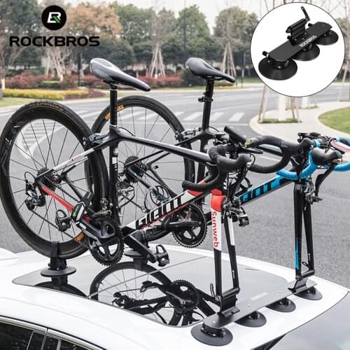 ROCKBROS Car Roof-Top Suction Carrier Bicycle Rack For Mountain MTB Road Bike Hub Quick Install Vacuum Chuck Fixing Accessory