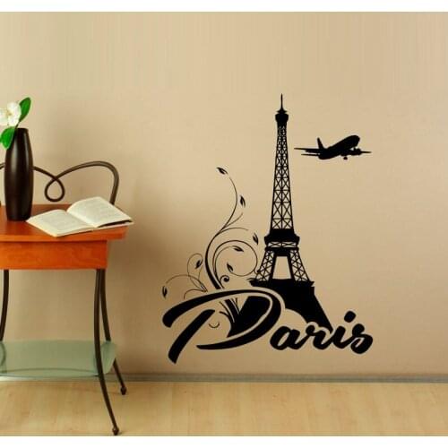 ZOOYOO Paris Eiffel Tower Wall Stickers Home Decor Living Room Bedroom Decoration Wall Art Murals