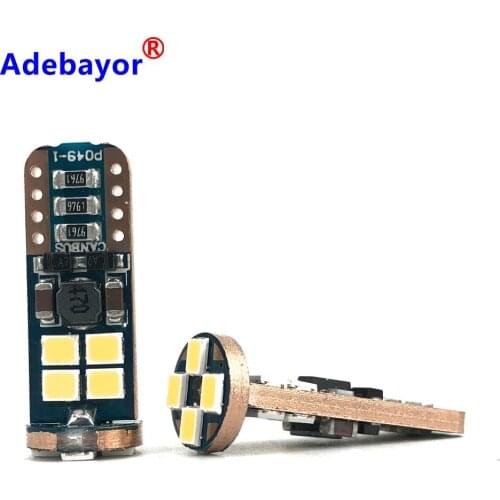 100PCS T10 LED W5W canbus Error 1210 2835 12 LED Interior light T10 Car Led 12v Truck Lamp Free Reading Light Clearance Light