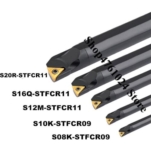 5Pcs/Lot STFCR Lathe Turning Tool Holder Boring Bar Insert For Semi-finishing S08K/S10K/S12M/S16Q/S20R STFCR09 STFCR11
