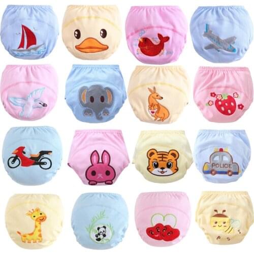 8Pcs/Lot Baby Training Pants Diaper Reusable Nappy Washable Underwear Cotton Suit 8-15kg