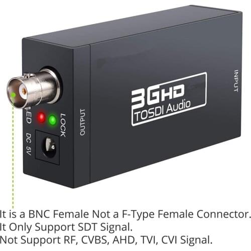 Sdi to HDMI-compatible Converter Adapter SDI/HD-SDI/3G-SDI Adapter Support 1080P for Camera Home Theater