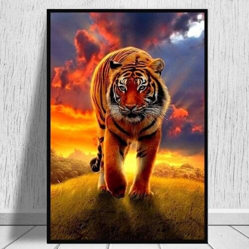 Diamond Embroidery 5D DIY Daimond Painting Mosaic Tiger 3D Full Square Drill Cross stitch Kit Rhinestone Art Pictures Home Decor