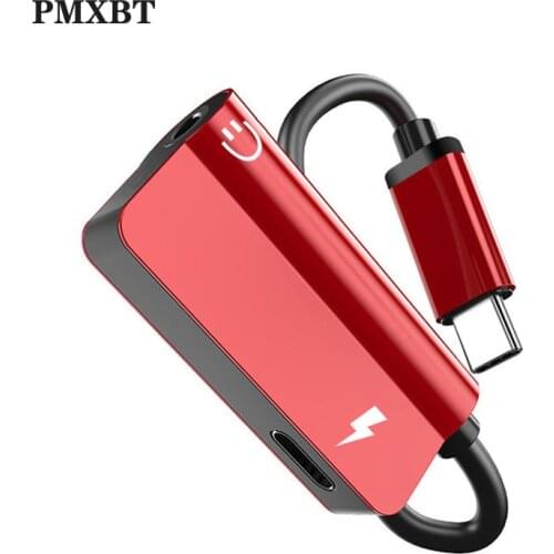 2 IN 1 USB Type C Aux Audio Adapter Headphone Typec 3.5MM Jack Adapter For Huawei P30 P20 Xiaomi MI9 Charging Earphone Converter