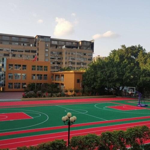 Beable Portable Outdoor PP Plastic Interlocking Removable Basketball Court Sports Flooring With Drawing Lines LOGO