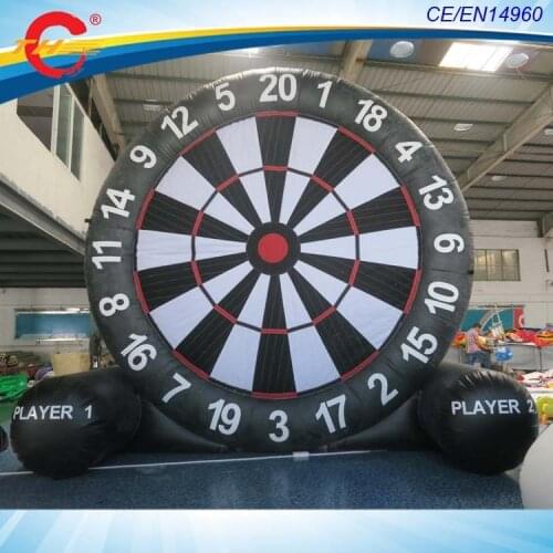 Free air shipping to door!4/5m big inflatable foot dart board/inflatable football soccer dart board game/giant soccer darts game