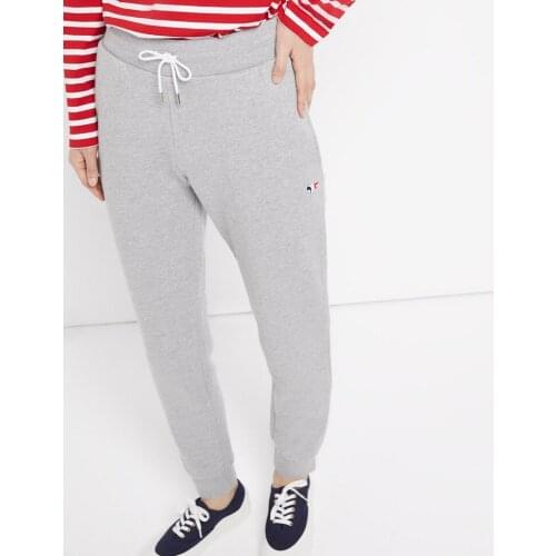 2021 Spring Autumn New Classic Fashion Three Color Fox Embroidery Casual Versatile Cotton Elastic Waist Casual Sports Pants M7