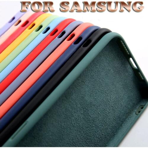 Phone Case For Samsung Galaxy A71 4G 5G A51 A31 A41 A21S A91 A81 A11 A01 Liquid Soft Silicone Candy Colors Protection Back Cover