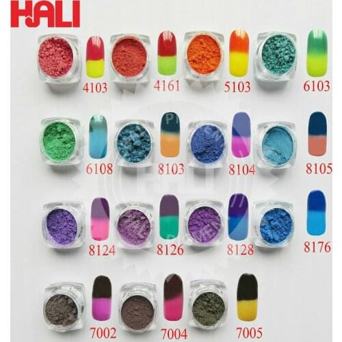 Supply color to color thermochromic pigment, thermochromic powder,heat sensitive pigment,10gram per color, free shipping