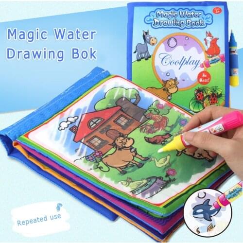 Magic Water Painting Book Coloring Book Painting Board Childrens Toys Early Education Puzzle Water Canvas Book Baby Cloth Book