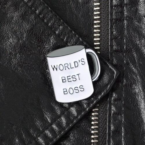 Worlds Best Boss Enamel Lapel Pins Button Badges Brooches Men Women Jewelry Accessories Gift For Bag Jeacket Hat