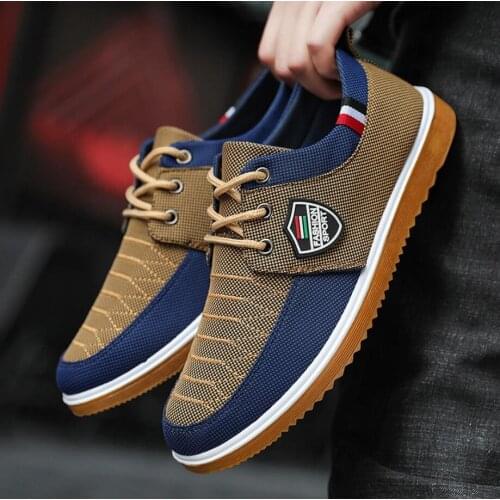 Canvas Men Shoes Fashion Light Men Low Cut Lace-Up Casual Sports Shoes Outdoor Comfortable Male Zapatos Sneakers 39-44