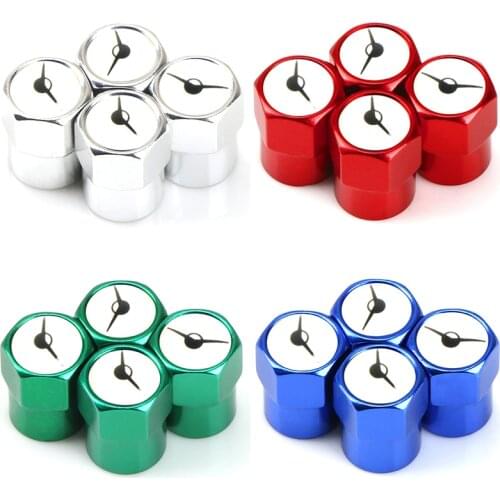 4Pcs Aluminum Valve Car Wheel Tire For UAZ Hunter 469 452 3163 Air Valve Caps Stem Cover with Color Brand Logo Car Accessories