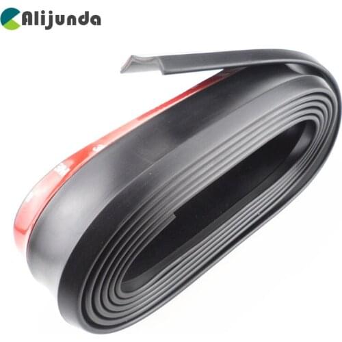 2.5m Front Bumper Lip Kit Car Buffer Ribbon Soft Black Bumper Strip for Kia Rio K2 K3 K5 K4 Cerato,Soul,Forte,Sportage