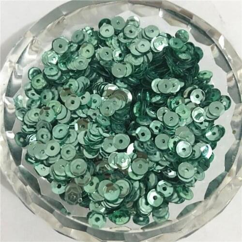 50g(10000pcs) 4mm Mint Green Color CUP round loose sequins Paillette sewing Wedding craft good quality Free Shipping