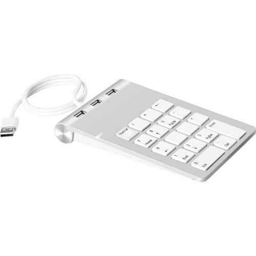 Small Keyboard 3XUSB2.0 Multifunctional Computer Office Wired Numeric Keyboard for Financial Accounting Cash Register