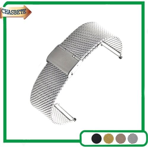 Stainless Steel Watch Band for Asus ZenWatch 1 2 Men WI500Q WI501Q Watchband 22mm Metal Strap Belt Wrist Loop Bracelet Silver