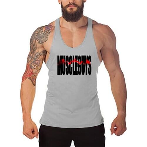 New Mens Tank Tops Gyms Fashion Fitness Sleeveless Vest Sport Singlets Casual Cotton Muscle Undershirt Clothing Bodybuilding