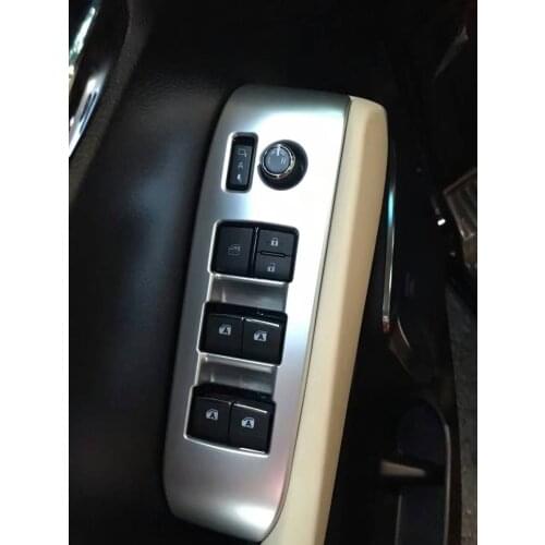 Window Switch panel trim Silver Chromed color car interior accessories for Vellfire Alphard 2015