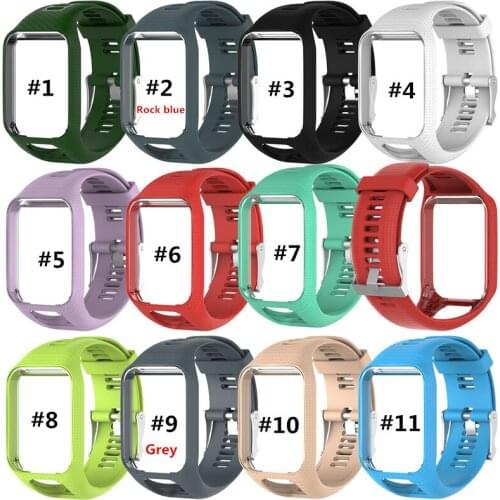 DHL 30PCS Watchband for TomTom 2 3 Series Watch Strap Silicone Replacement Wrist Band Strap For TomTom Runner 2 3 GPS Watch
