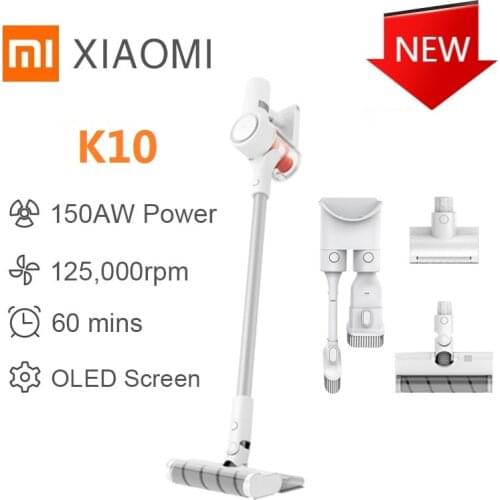 XIAOMI MIJIA Handheld Vacuum Cleaner K10 LCD Household Car Wireless Sweeping 20KPa Cyclone Suction Multifunctional Brush XIAOMI