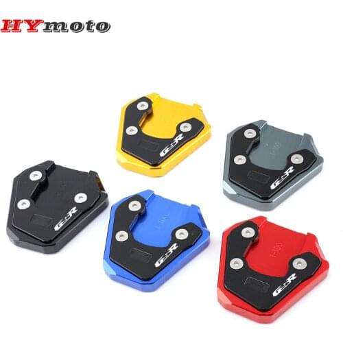With Logo GSR For Suzuki GSR750 GSR 750 2011-2016 Newest Motorcycle CNC Kickstand Side Stand Extension Pad Enlarge Support Plate