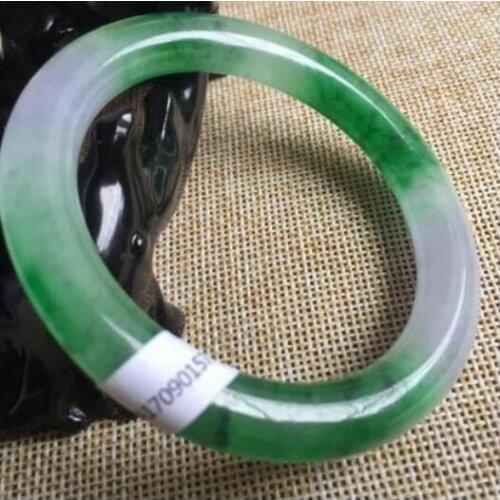 Certified Grade A Natural Lavender Green Jadeite Bracelet Jade Bangle