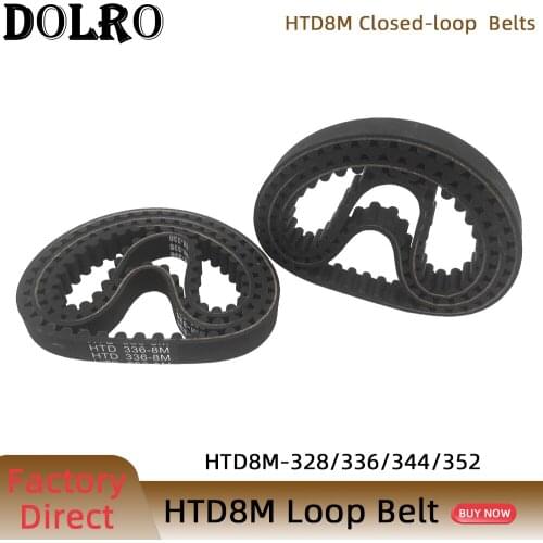HTD 8M synchronous belt C=328/336/344/352 width 15/20/25/30/40/50mm Teeth 41 42 43 44 HTD8M Timing Belt 328-8M 336-8M 344-8M