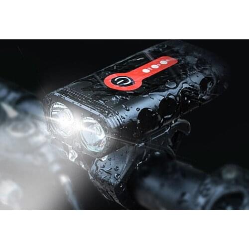 Bicycle light intelligent control mountain bike USB charging waterproof flashlight glare lighting night riding bicycle light