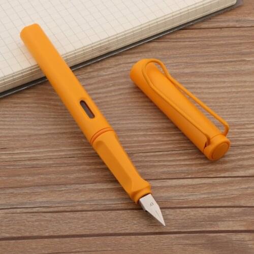 High Quality Posture Correction 370 Plastic Fountain Pen EF F Frosted Yellow Student Stationery Office Supplies Ink Pens