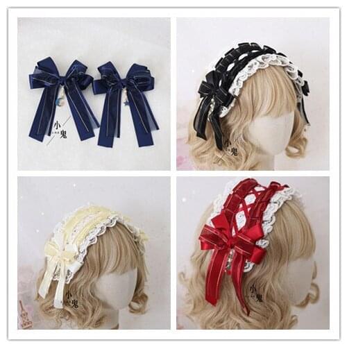 Japanese Hair Clip Handwork Hair Ornaments Soft Sister Lolita Cosplay Star Moon Strawberry Hair band Hairpin Hair Accessories