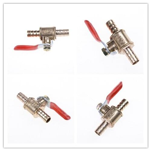 1PC Brass Water/Air Gas Fuel Line Shut-off Ball Valve 5/16" Hose Barb Inline Simple Operation 8mm Motorized Ball Valve 3 Sizes
