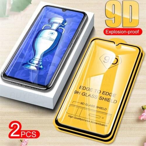 2PCS 9D Full Glue Protective Glass For Vivo Y11 Y20 Y30 V17 Neo V 17 Pro 21 Y 20 30 11 V20 SE V21 V21E 9H Screen Protectors Film