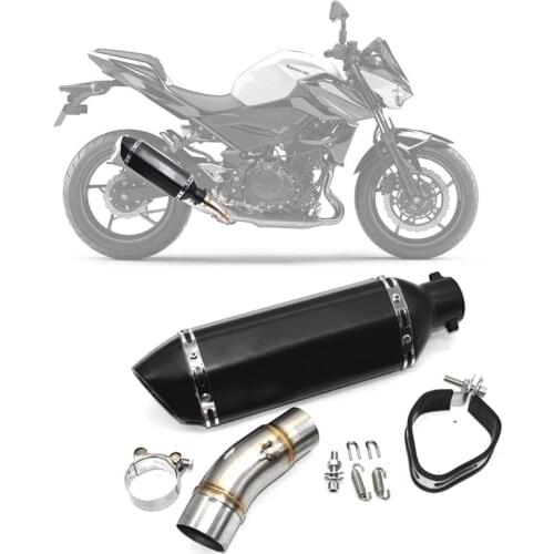Zengjianmotoo -Middle Pipe For Ninja400 Z400 2017 2018 2019 Motorcycle Exhaust Middle Link Pipe Slip-on With Exhaust Db killer