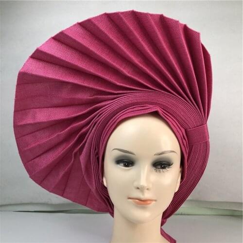 Women New Style Head Wrap With Rhinestone Scarf Cap Hat Headband Turban African Wedding Latest Auto Gele Ready to Wear Aso Oke