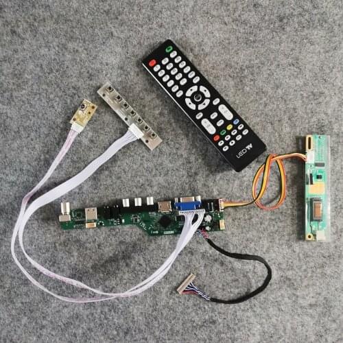 1024*768 Fit FLC38XGC6B/FLC38XGC6T/NA19026 screen VGA+AV+USB 1-CCFL monitor DIY kit universal LCD drive board 20-Pin LVDS