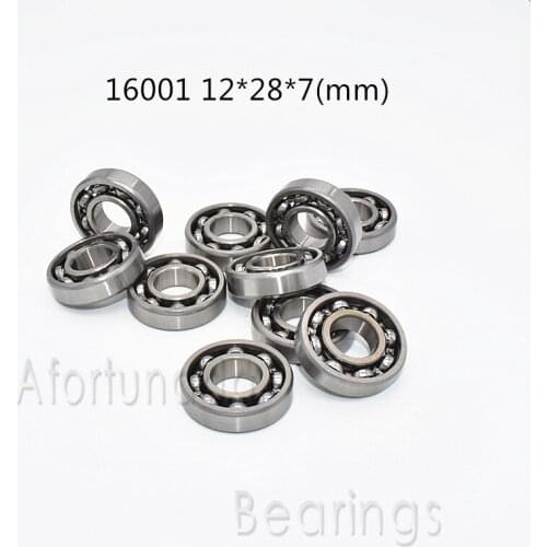 16001 12*28*7(mm) 1Piece bearing ABEC-5 16001 chrome steel deep groove bearing