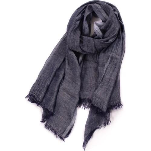 2021 Unisex Style Winter Scarf Cotton And Linen Solider Color Long womens Scarves Shawl Fashion Men Scarf New Japanese