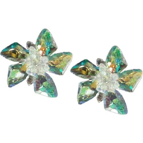 2x Crystal Shoe Charm Buckle Detachable Shoe Clip Flower Wedding Shoe Decor