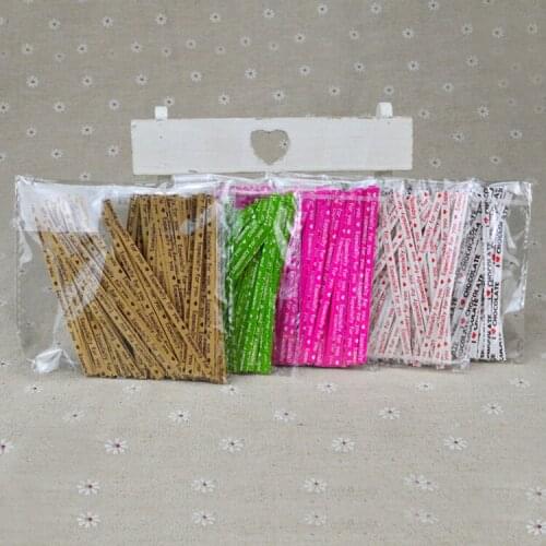 500Pcs/5 pack,Letters cures the packing wire,Tie wire,Metal rope,For cake pops sealing lollipop pack,Multicolor optional