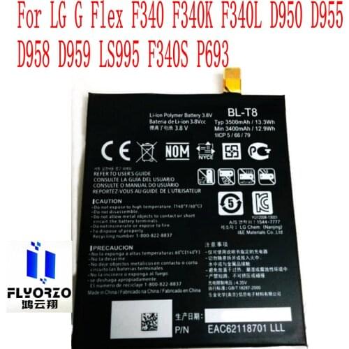 High Quality 3500mAh BL-T8 Battery For LG G Flex F340 F340K F340L D950 D955 D958 D959 LS995 F340S P693 Mobile Phone