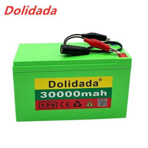 12V 30Ah 18650 lithium battery pack 3S6P built-in high current 20A BMS for sprayers, carts, childrens electric vehicle batterie