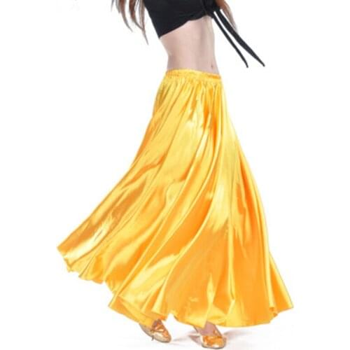 Adult dance satin skirt Belly dance big swing skirt Belly dance skirt Belly dance costume Stage performance costumes