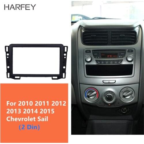 Harfey for 2010-2015 Chevrolet Sail 2Din Fame Car Radio Fascia DVD Stereo Refit Panel Dashboard Modified Installation Kit Frame